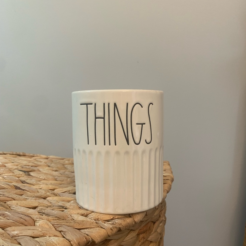 Rae Dunn “THINGS” bathroom canister